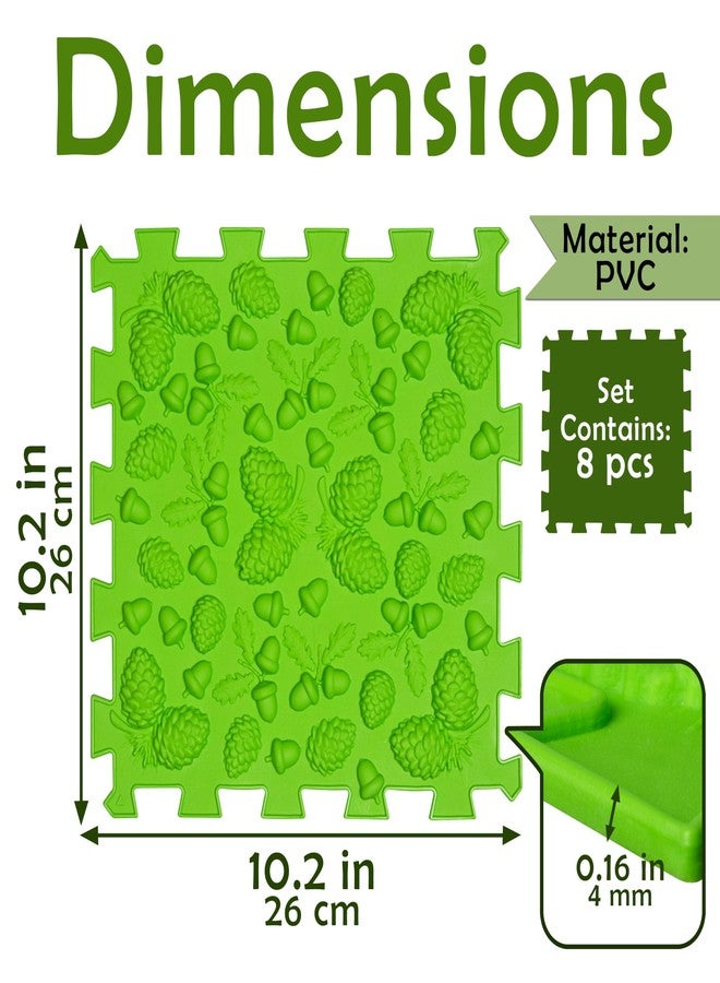 BIOL 8 pcs Orthopedic Floor Mat Massage Textured Mats Sensory Floor Tiles Mat for Autistic People Puzzle Rug Carpet (8) - Image 3